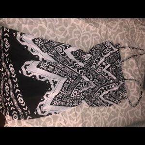 Black and White mid length dress